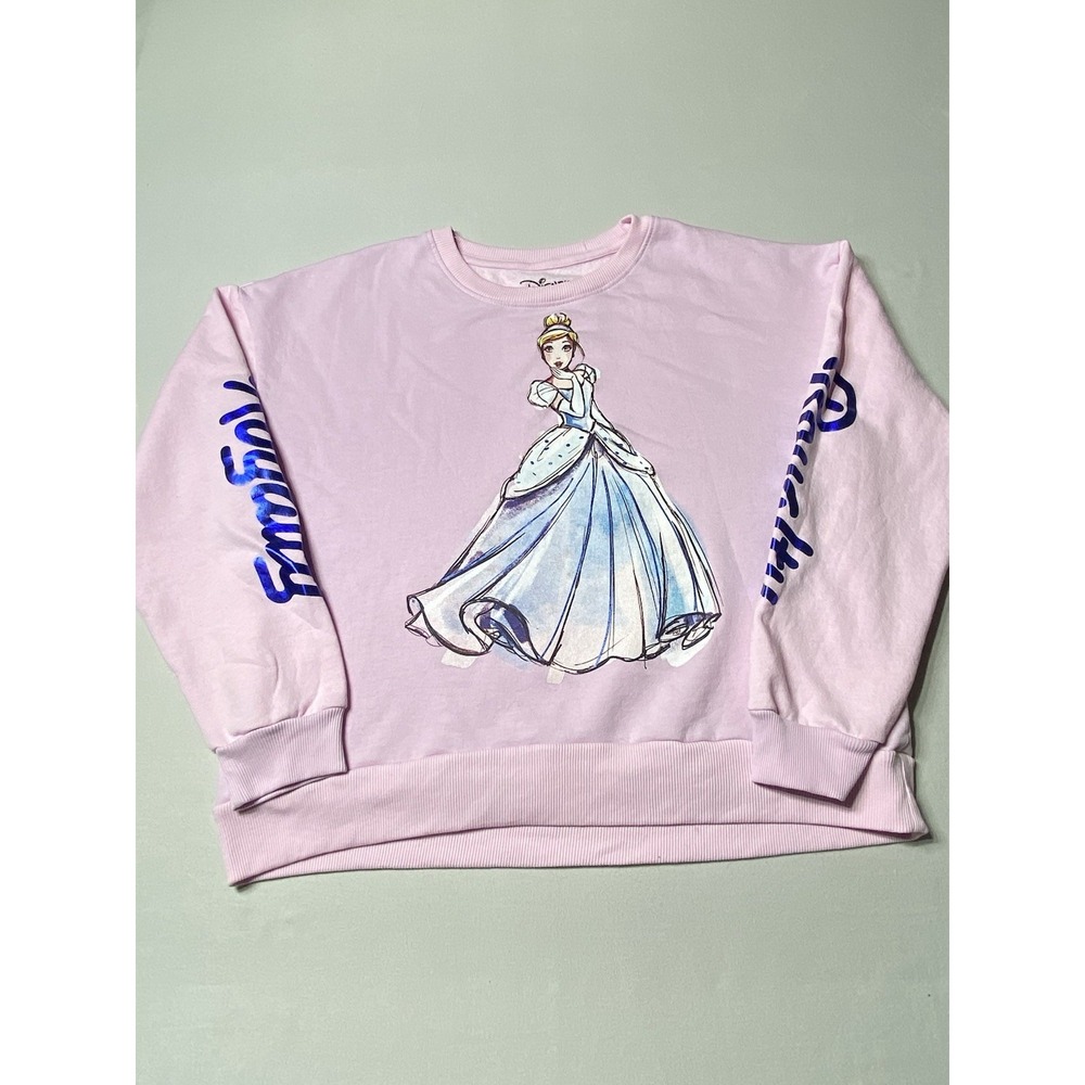 Disney Cinderella Royalty Sweatshirt Womens XXL 2X Pink Princess Graphic